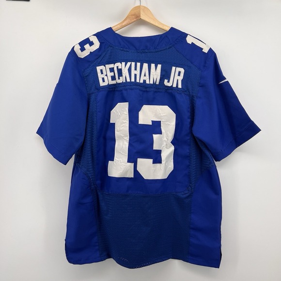 New York Giants Odell Beckham Jr. Size 44 Nike On Field Blue Football Jersey - Picture 2 of 10